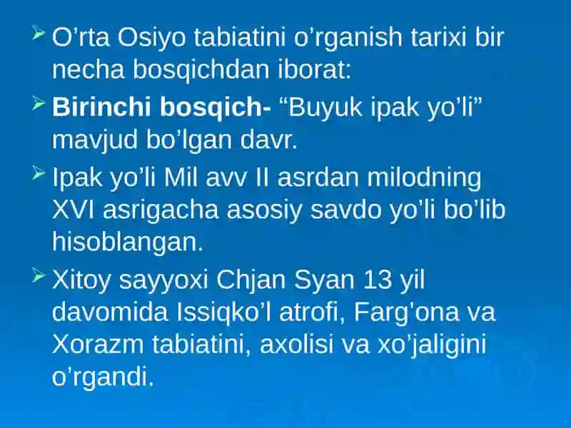 O’rta Osiyoning o’rganilish tarixi 3