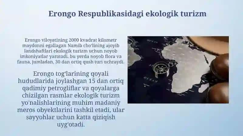 Erongo Respublikasidagi Turizmni Rivojlantirish 3