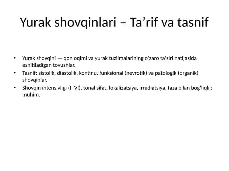 Yurak shovqinlari va kardiomegaliya 3