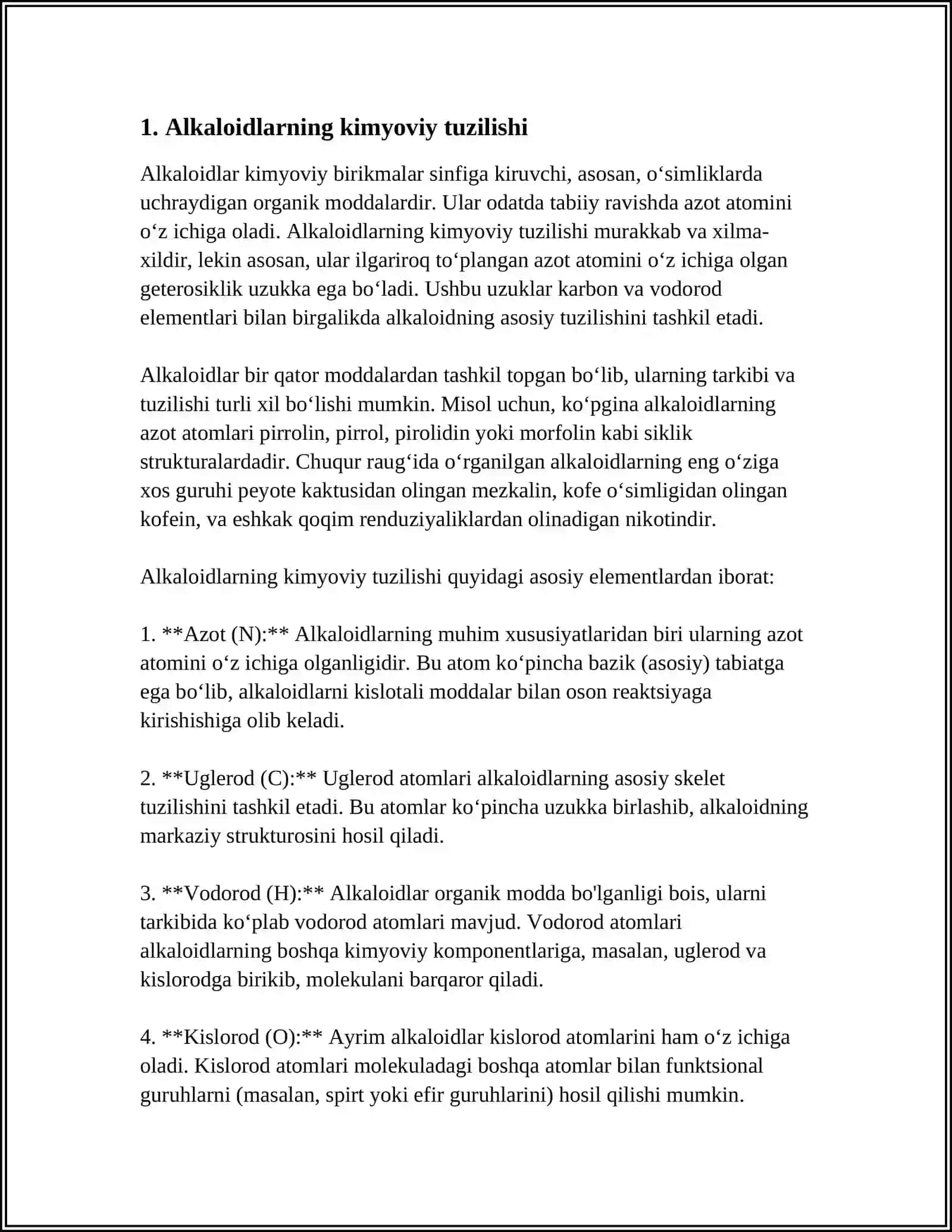 ALKALOIDLAR VA ANTIBIOTIKLARNING YANGI AVLODLARI 3