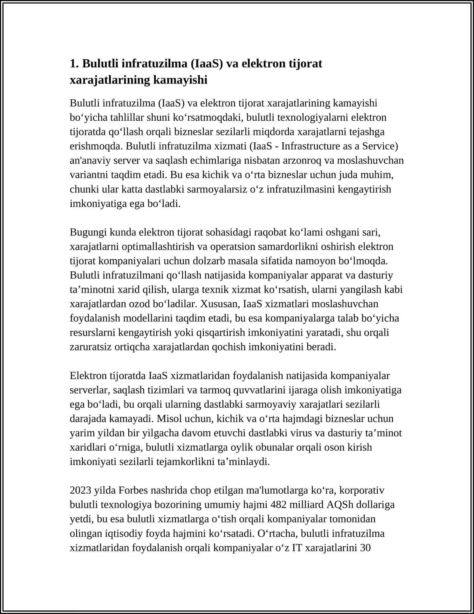 ELEKTRON TIJORATDA BULUTLI TEXNALOGIYALARNI IQTISODIY ISTIQBOLLARI 3