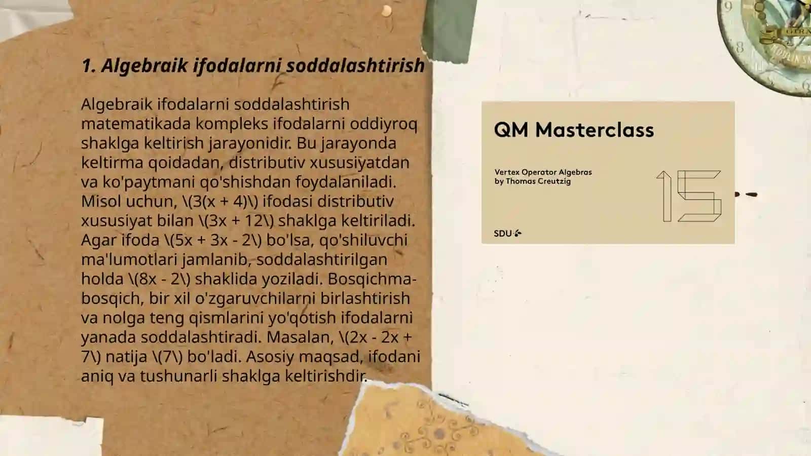 Algebraik ifodalar 3
