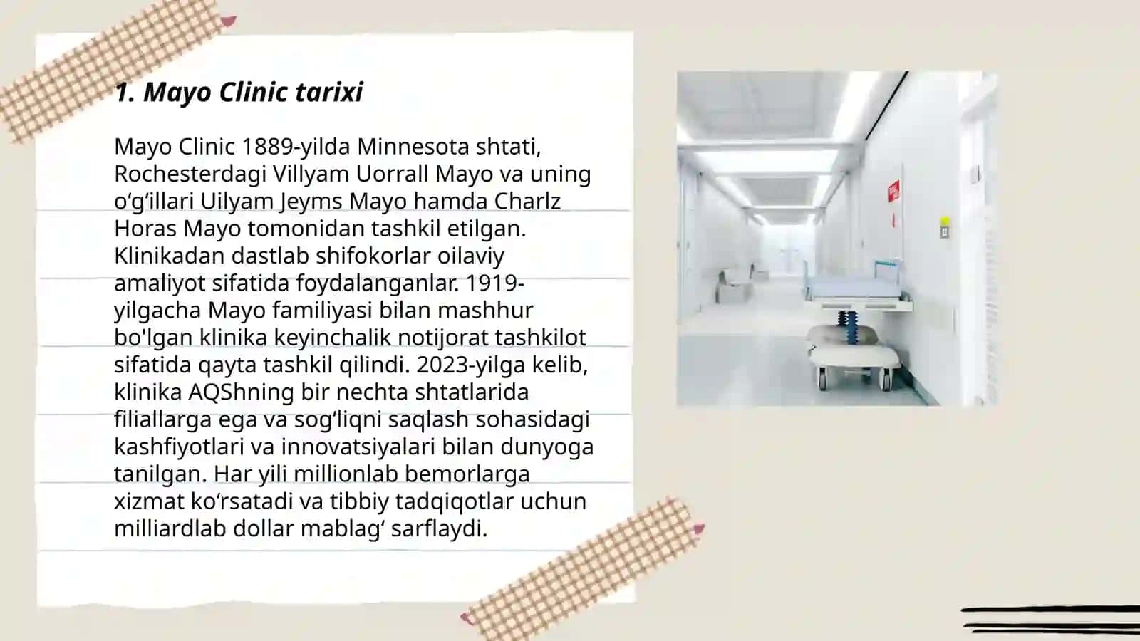 Amerikadagi Mayo Clinic kasalxonasi 3