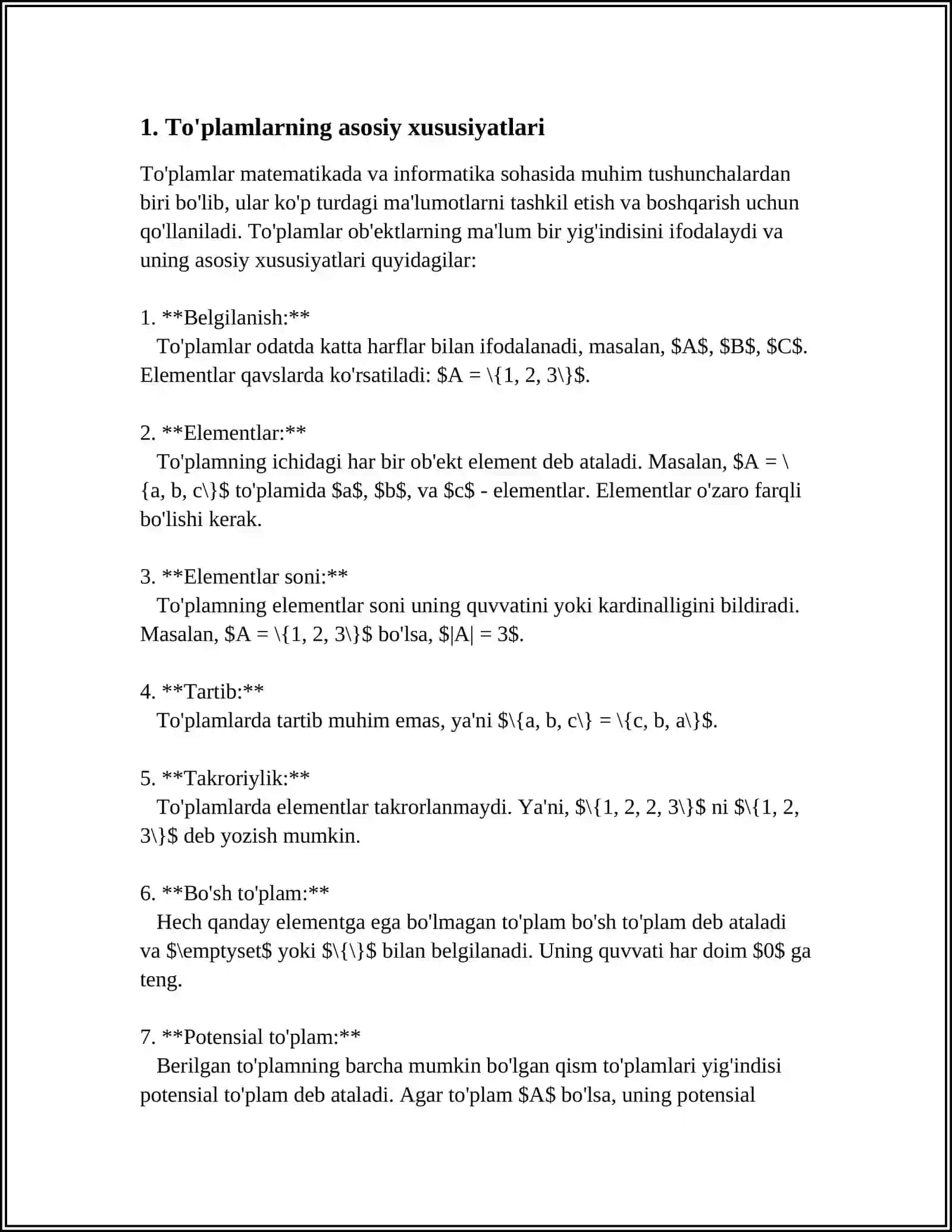 PYTHON DASTURLASH TILIDA TO‘PLAMLAR BILAN ISHLASH 3