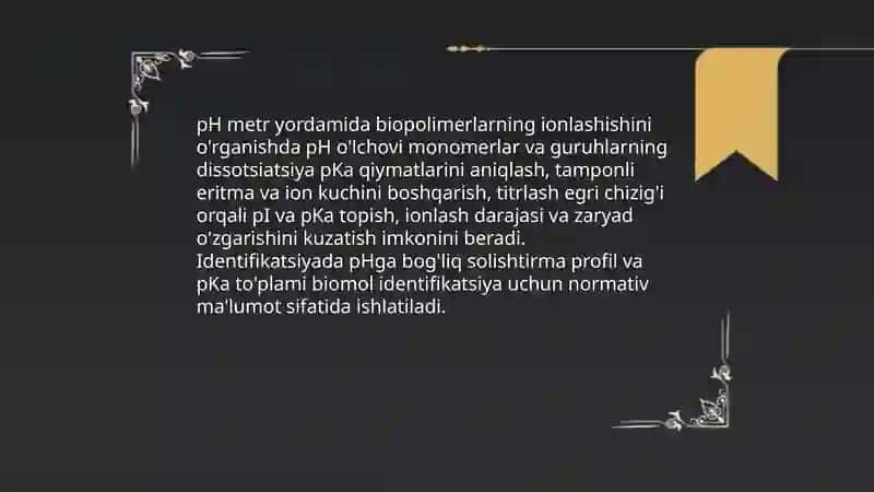 Biopolimerlarni identifikatsiyalash usullari 3