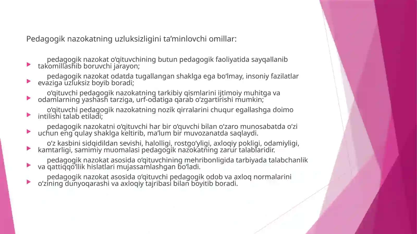 Pedagogik nazokat va pedagogik odob-axloq 3