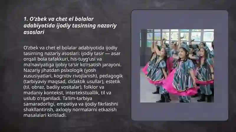 Oʻzbek va chet el bolalar adabiyotida ijodiy tasirning nazariy asoslari 3