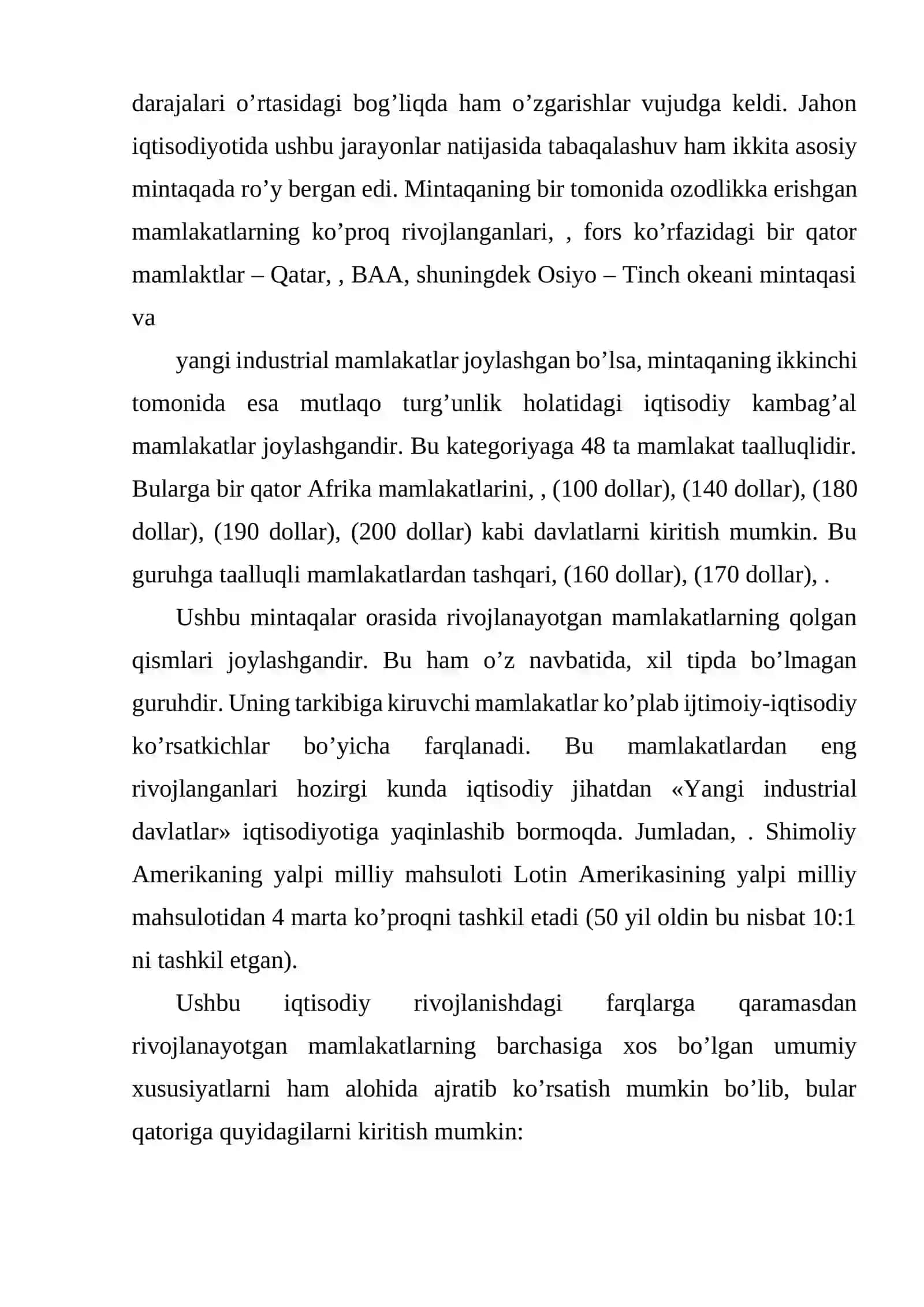 Rivojlanayotgan mamlakatlarning sanoatlashtirish modellari 3