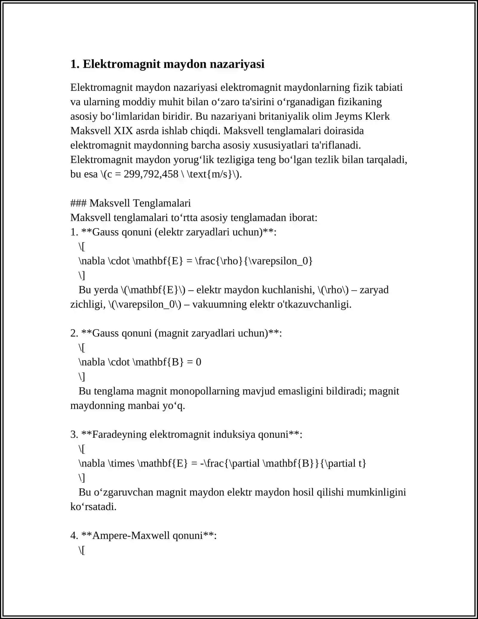 O'ZGARUVCHAN TOK MASHINALARI NAZARIYASINING UMUMIY MASALALARI 3