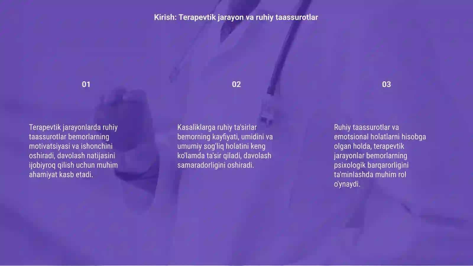 Terapevtik kasalliklar davolashda ruhiy taassurotlar 3
