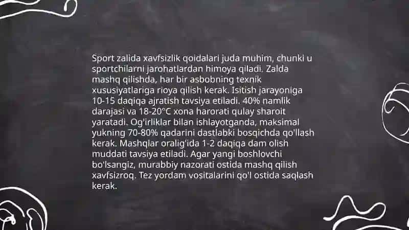 Sport Zalida Xavfsizlikni Taʼminlash 3