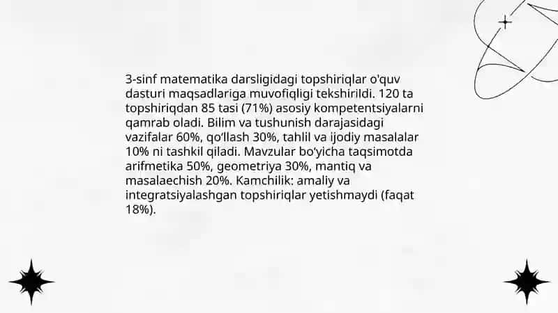 3-sinf matematika darsligi topshiriqlarini tahlil qilish 3