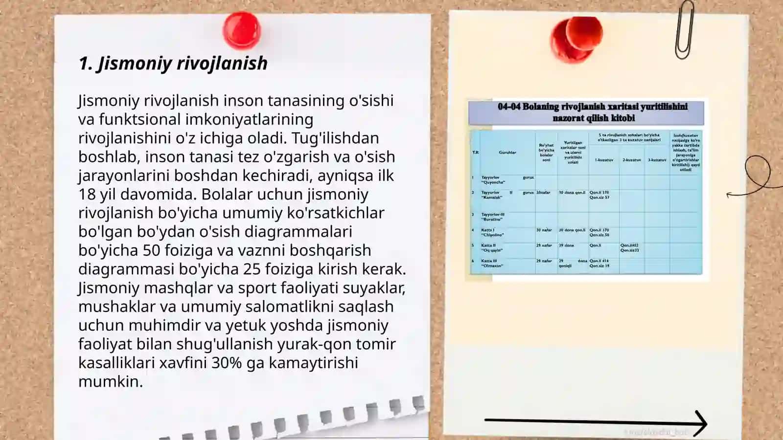 3 - 7 yoshli bolalarning rivojlanish xaritasini yuritishni o'rganish 3
