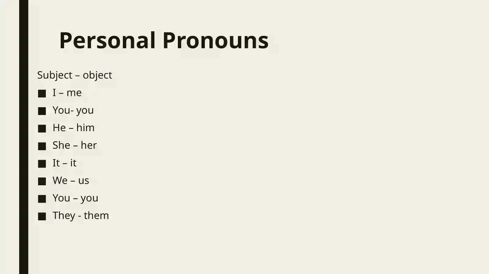 The pronoun 3