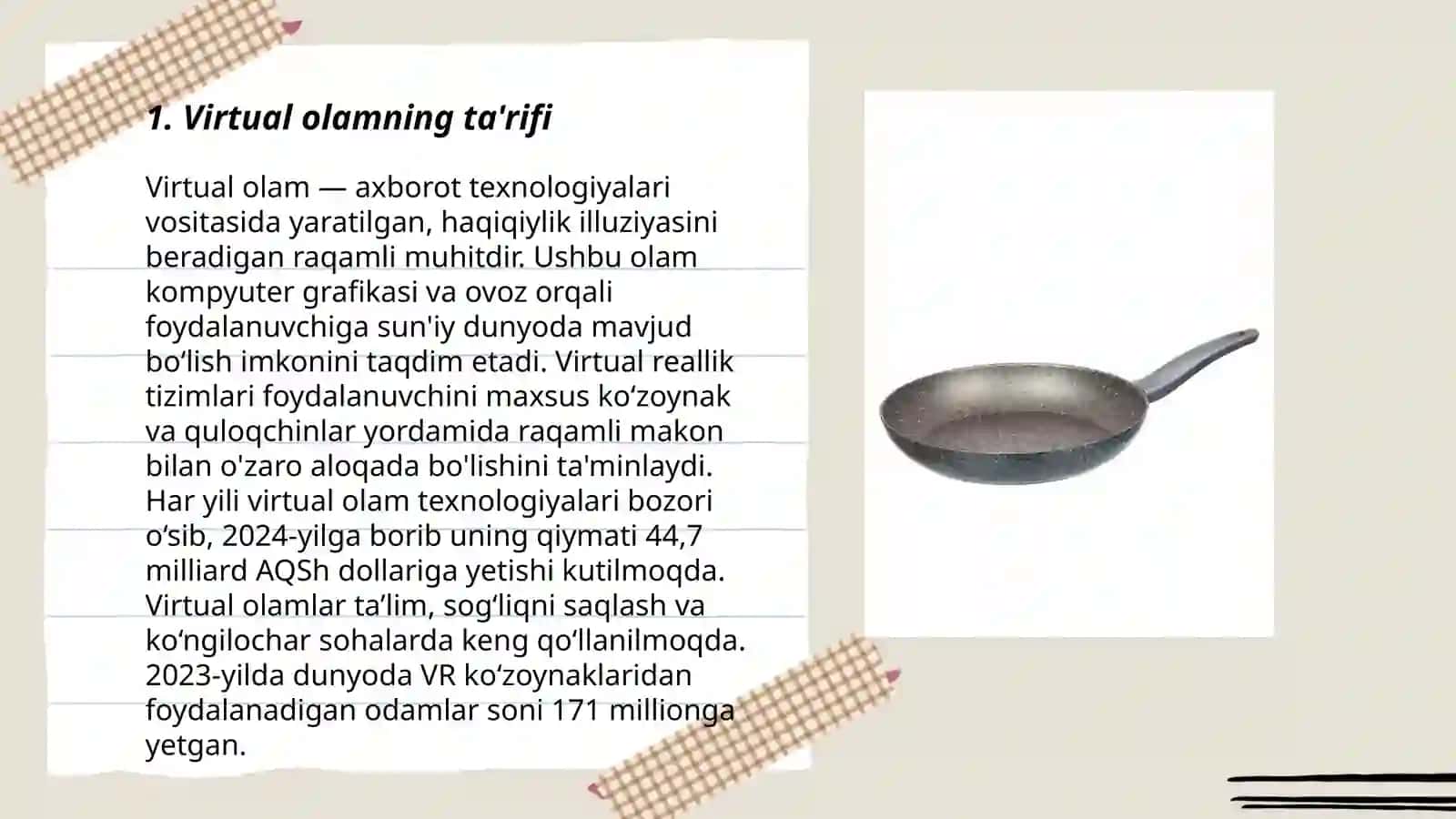 Virtual olam jozibadorligiga qaramlik 3