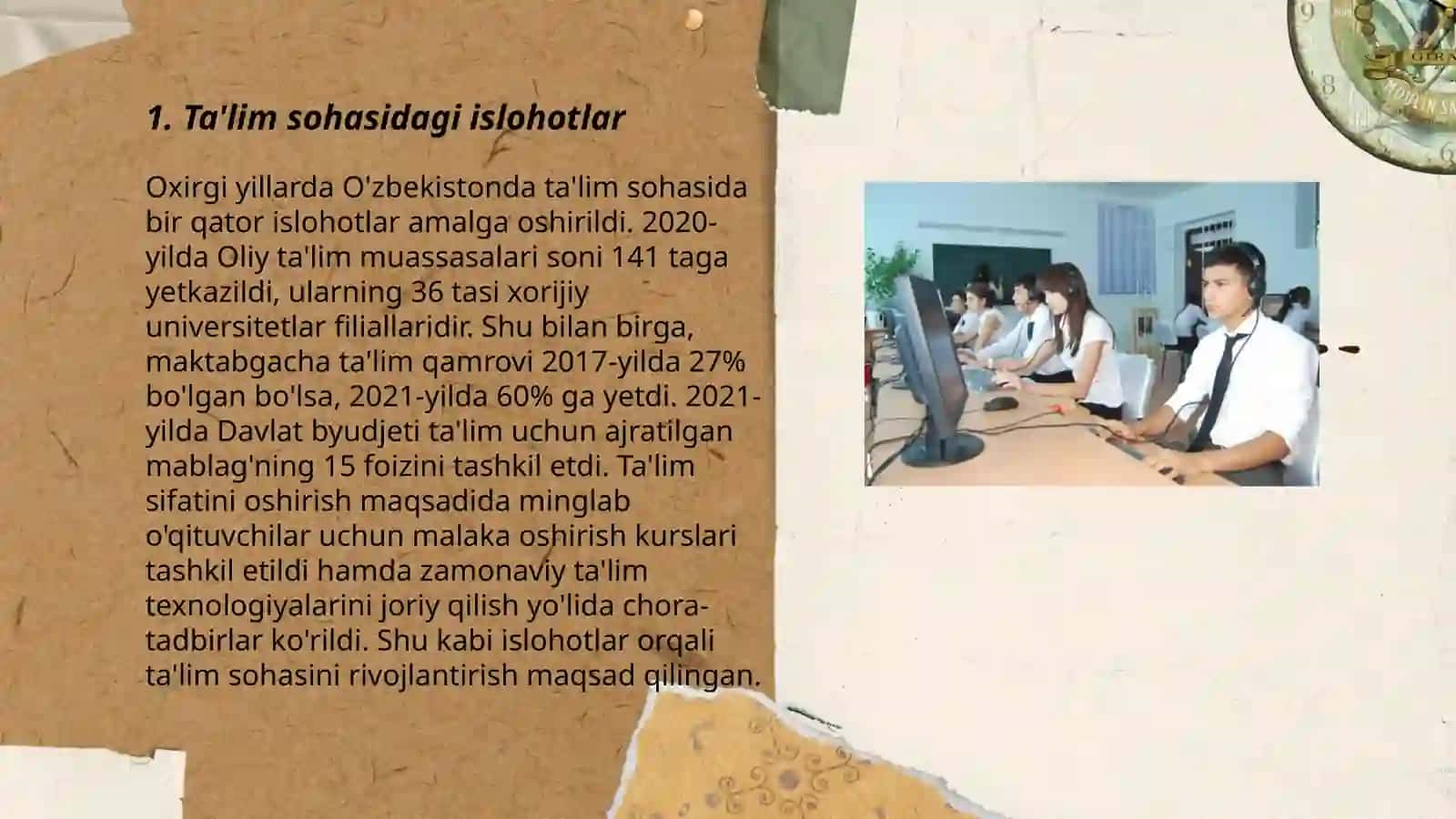 O’zbekistonda ijtimoiy sohada amalga oshirilayotgan o’zgarishlar mazmun va mohiyati 3