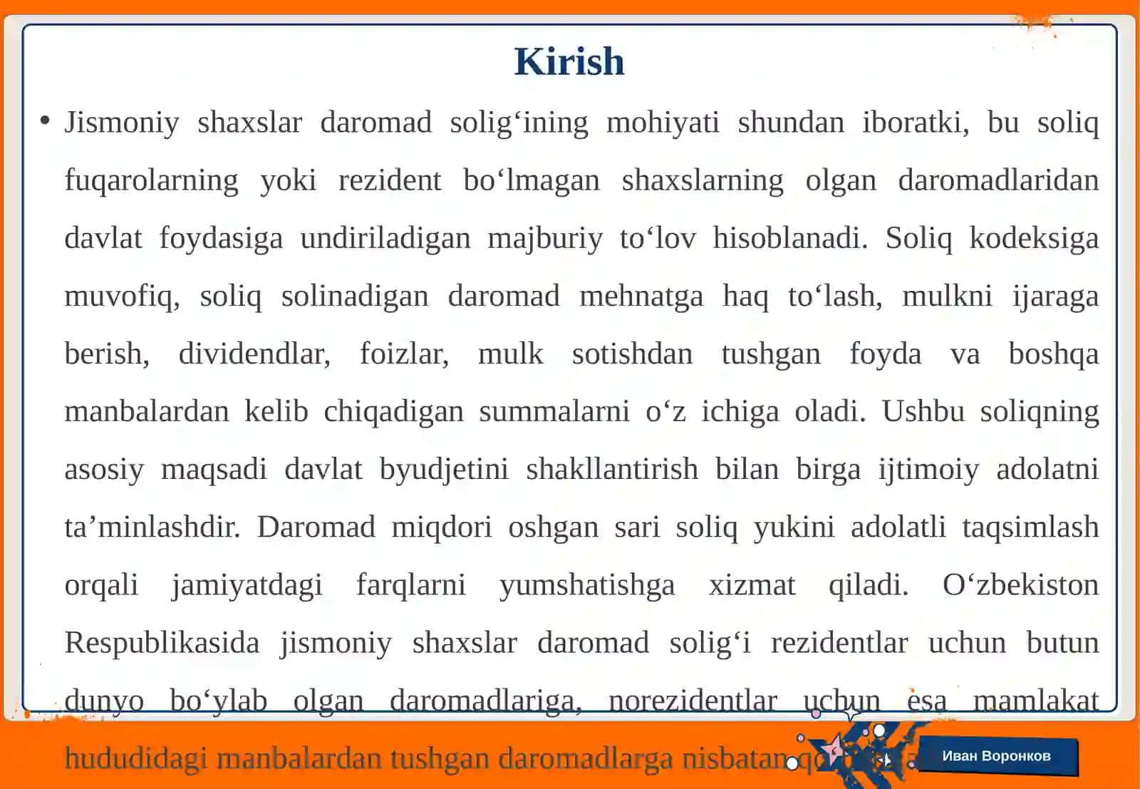 JISMONIY SHAXSLARDAN OLINADIGAN DAROMAD SOLIGʻI 3