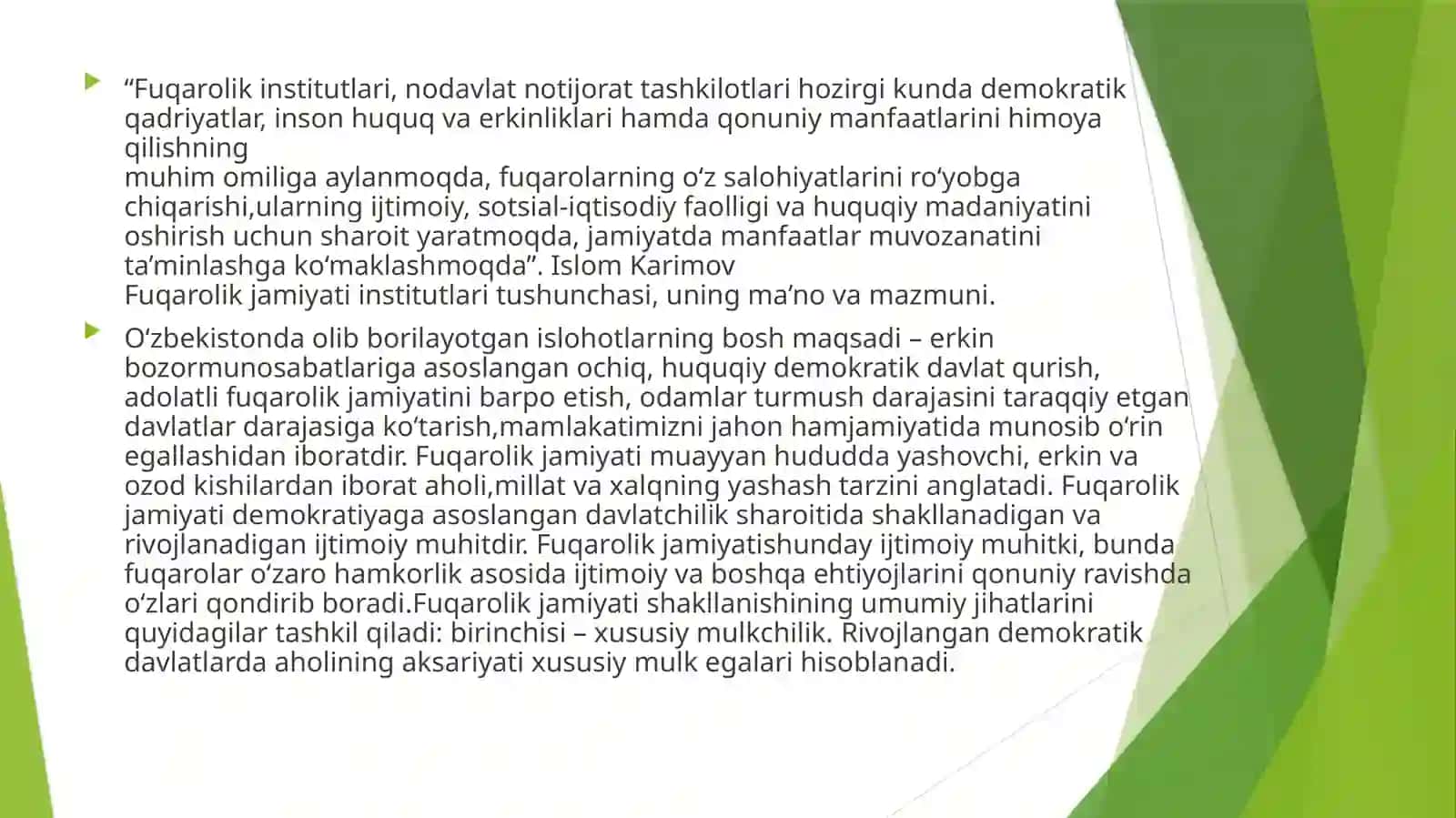 O’ZBEKISTONNI RIVOJLANTIRISH STRATEGIYASI FUQAROLIK JAMIYATI FANIDAN MUSTAQIL ISHI 3