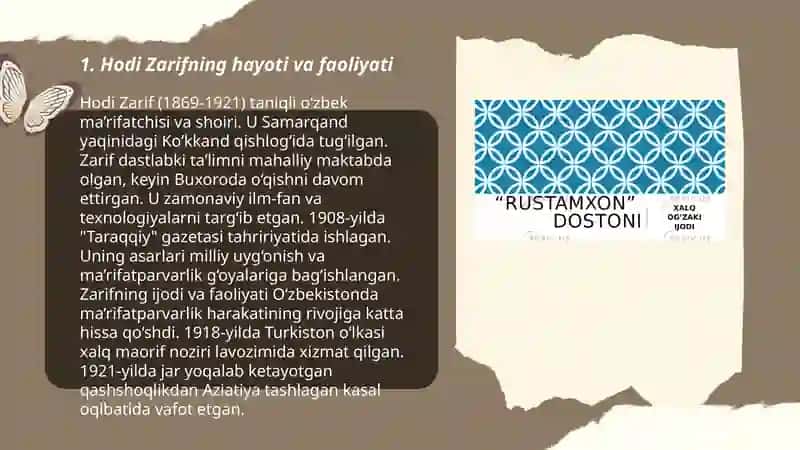 Hodi Zarif hayoti va ijodiy faoliyati 3