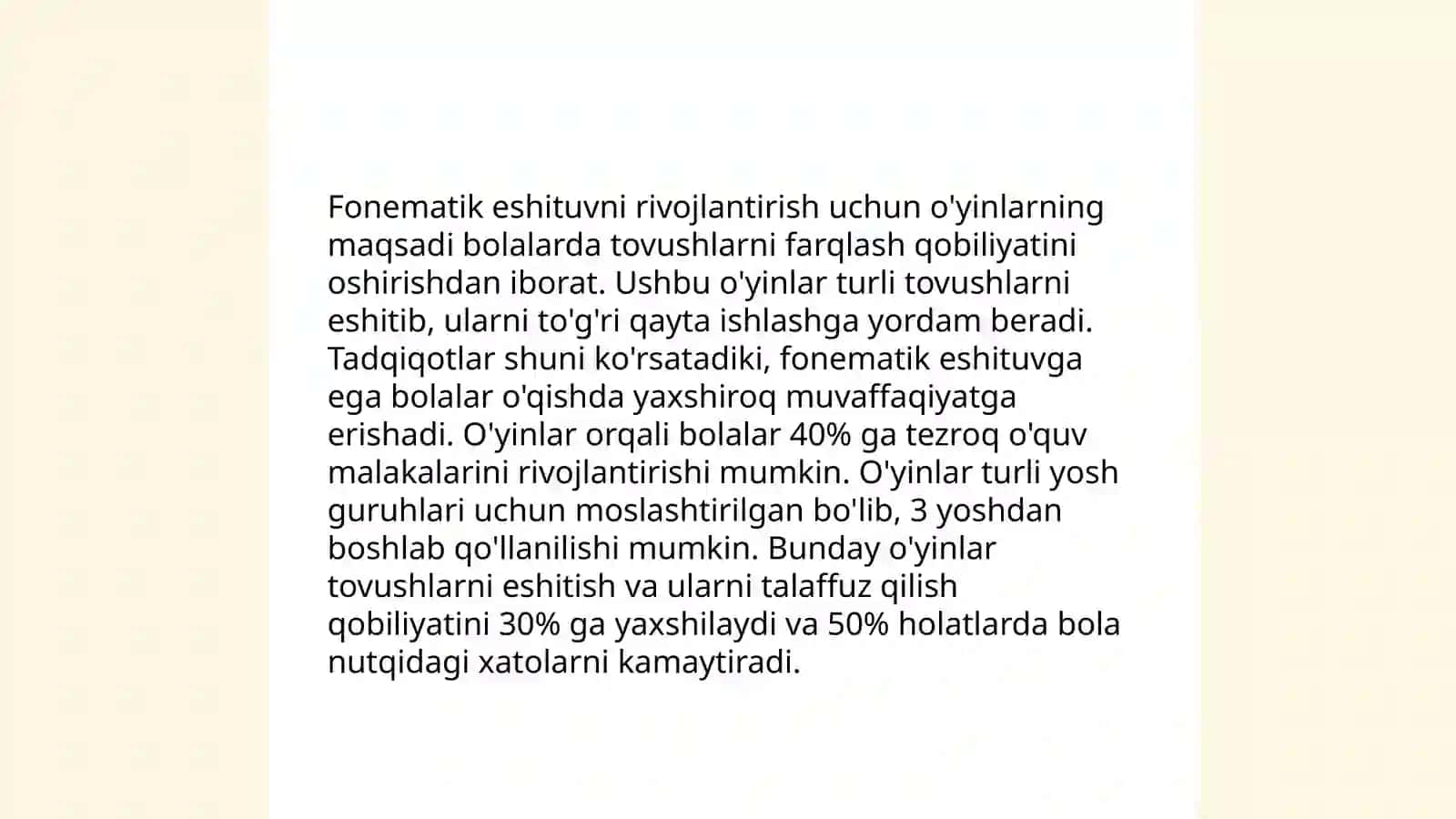 Fonematik eshituv va idrokni rivojlantirish boʻyicha didaktik oʻyinlarni loyihalashtirish 3