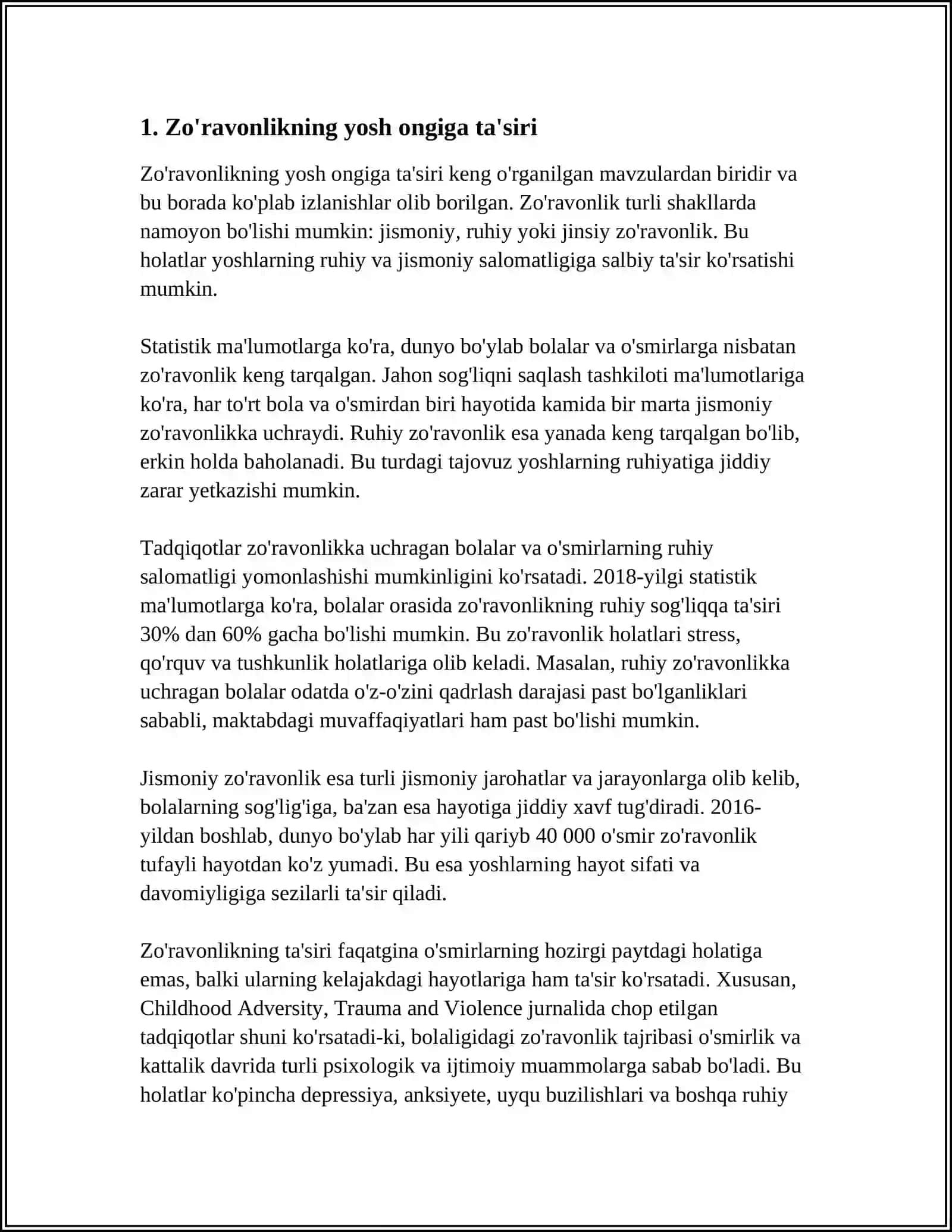 ZO‘RAVONLIK, FAXSH VA SHAFQATSIZLIKKA UNDOVCHI O‘YINLAR: “PUBJ”, “MINECRAFT”, “GTA”, “COUNTER-STRIKE”, “EVERQUEST”, “MANHUNT”, HILMIY XIDIR SORIY “LARNING ZARARLI OQIBATLARI VA ULARNI BARTARAF ETISH YO‘LLARI 3