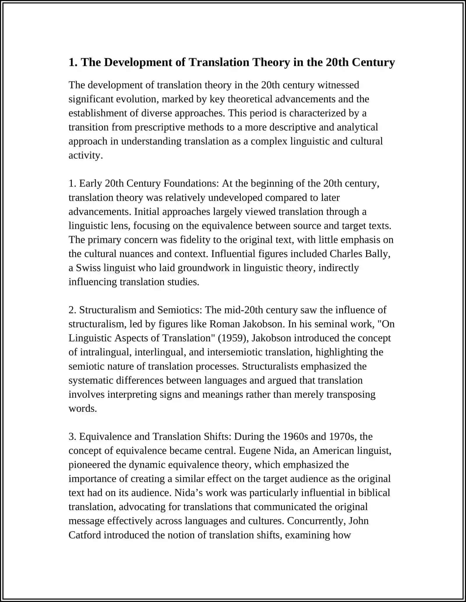 TRANSLATION THEORY IN 20 CENTURY AND CONTRIBUTION SCHOLARS ABOUT INFORMATION THEIR WORK 3