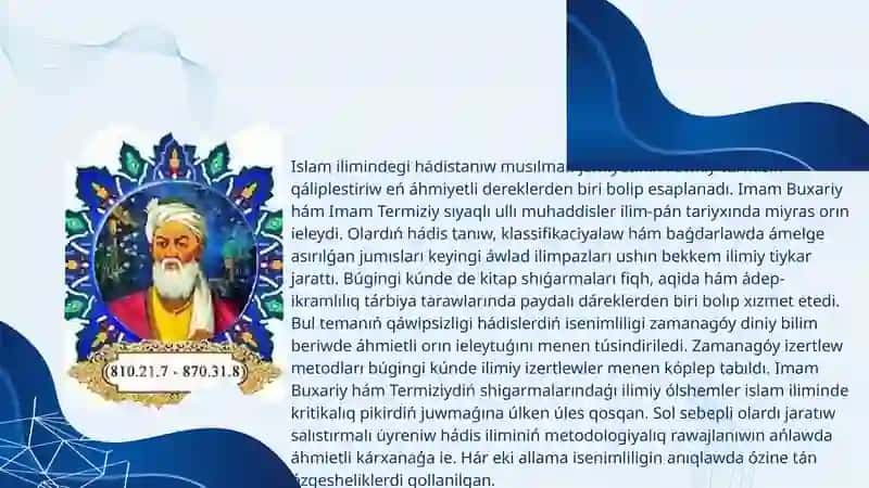 Imam Buxariy Hám Imam Termiziydiń Hadis Ilmine Qosqan Úleslerin Salistirmali Analizi 3