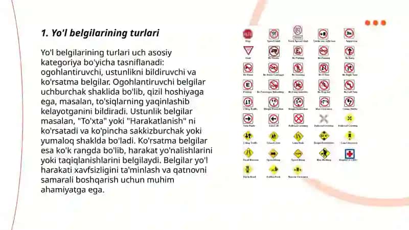 Yo’l belgilari va signallari to’g’risida konvensiya 3