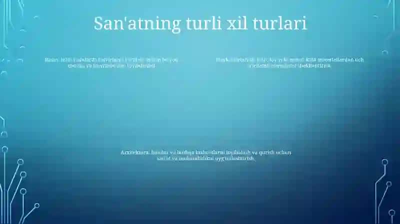 San'At Va Uning Turlari 3