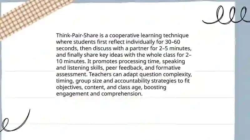 Classroom techniques and activities 3