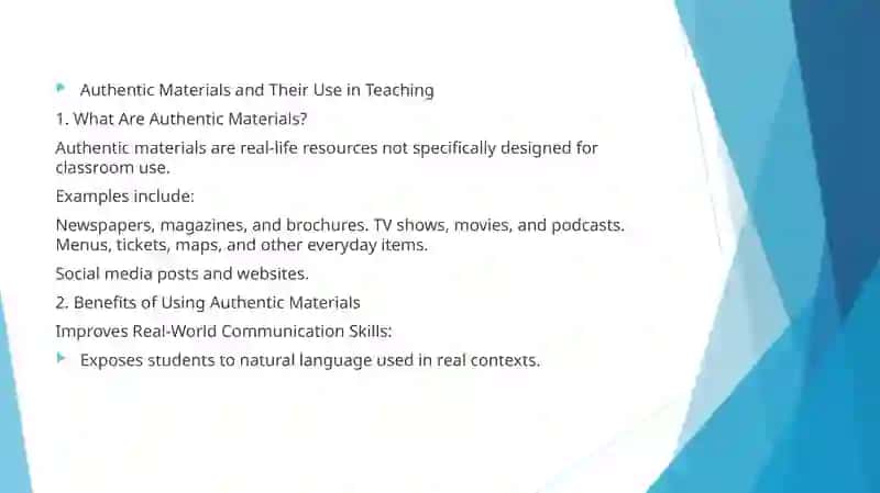 Authentic Materials and Their Use in Teaching 3