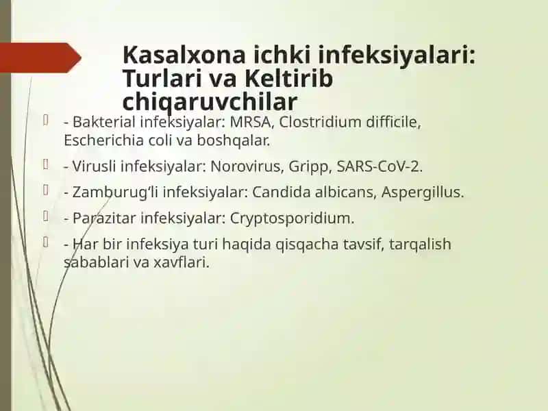 kasalxona ichi infeksiyasi va havo muhitining bakteriologik ifloslanishi 3