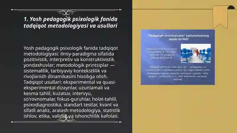 Yosh pedagogik psixologik fanining tadqiqot sohasi va muammolari 3