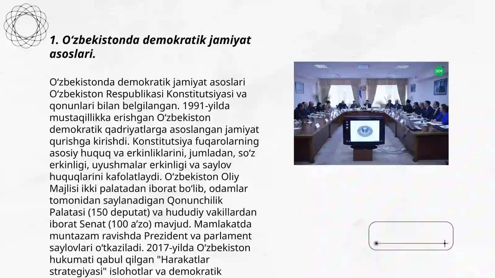 O‘ZBEKISTONDA DEMOKRATIK, FUQAROLIK JAMIYATI ASOSLARINING SHAKLLANISHI, AMALGA OSHIRILGAN SIYOSIY ISLOHOTLAR 3
