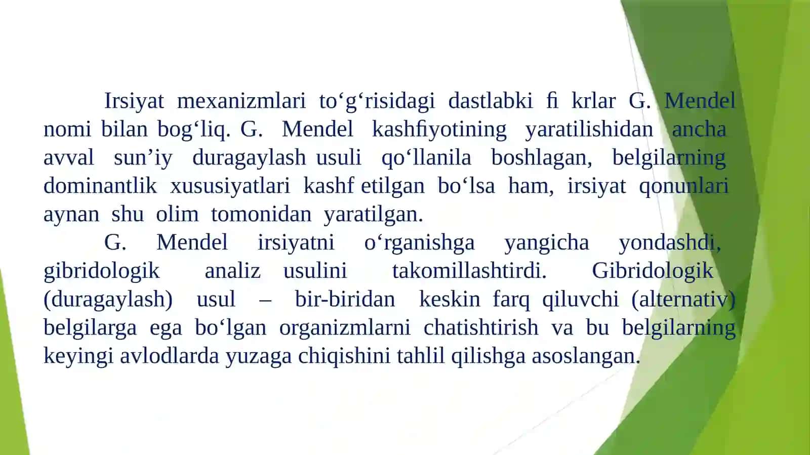 irsiyatningumumiyqonuniyatlarimendelningirsiyatqonunlarivaularningmohiyati 3
