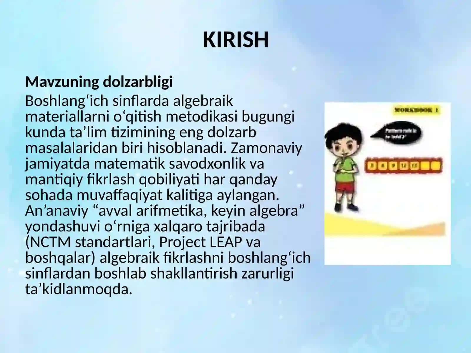 Algebraik materiallarni o‘qitish metodikasi. 3