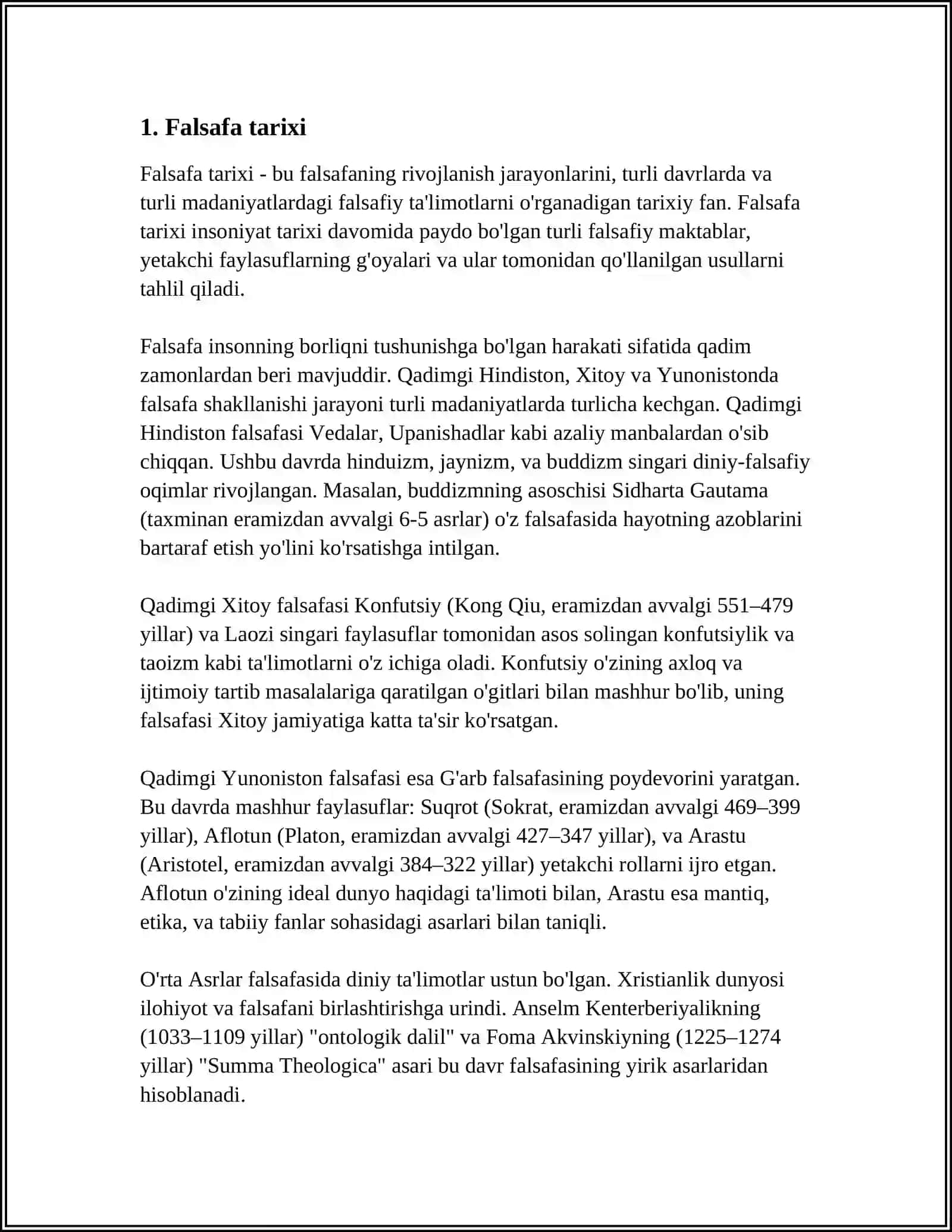 MUSTAQIL ISH Mavzu: JAMIYAT FALSAFASI 3