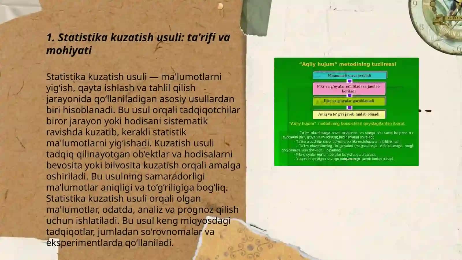 STATISTIK KUZATISH USULI VA UNING ANIQLIGINI OSHIRISH YO'LLARI 3