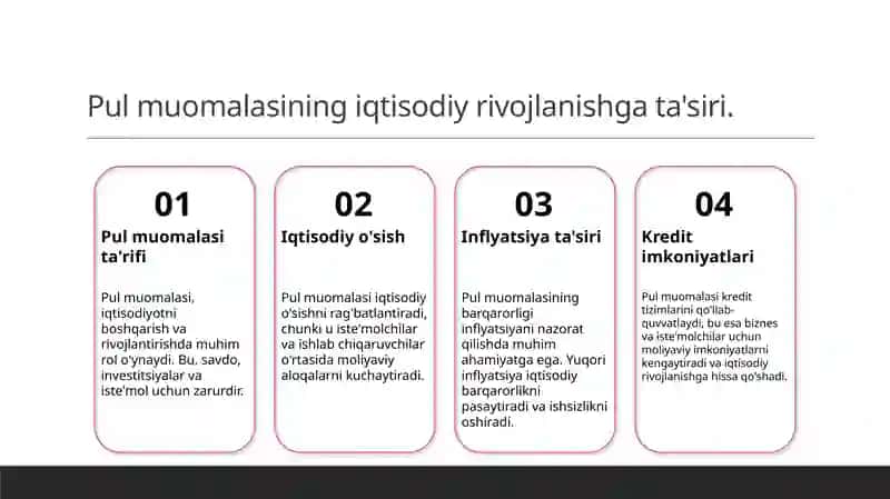 Pul muomalasi.Kredit tizimi va banklar 3