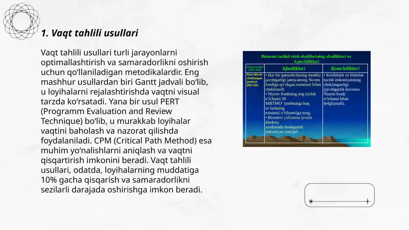 Ish vaqtidan foydalanish darajasi qanday usullar orqali tahlil qilinadi 3
