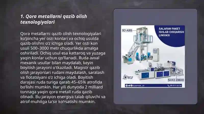 Qora va rangli metallar ishlab chiqarish sanoati 3