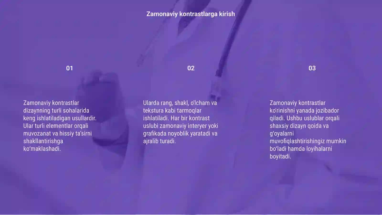 Zamonaviy kontrastlar turlari 3