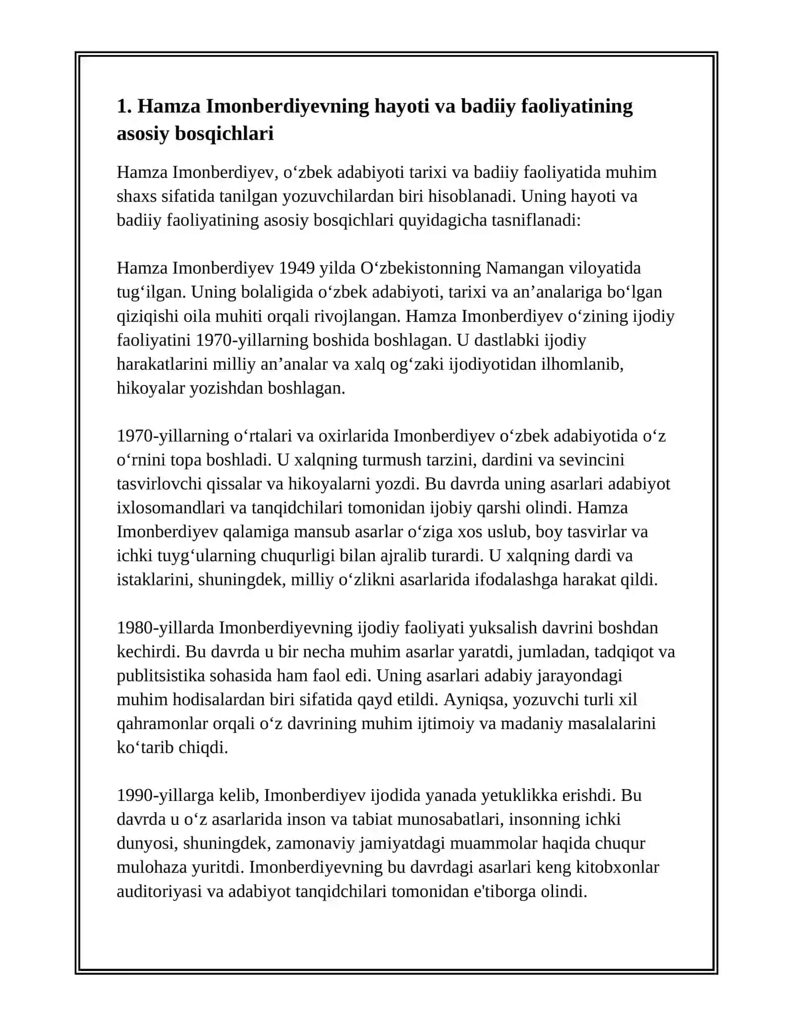 Hamza Imonberdiyevning Hayoti va Ijodiy Faoliyati 3