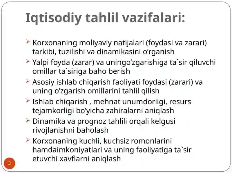 Korxonaning ichki muhitini tahlil qilish 3