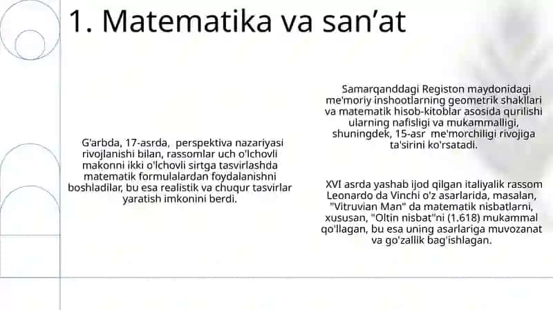 Matematika fanining dunyo madaniyati va tarixida tutgan o'rni 3