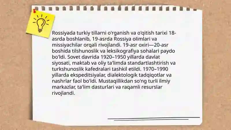 Rossiyada turkiy tillarni o'rganish tadqiqi 3