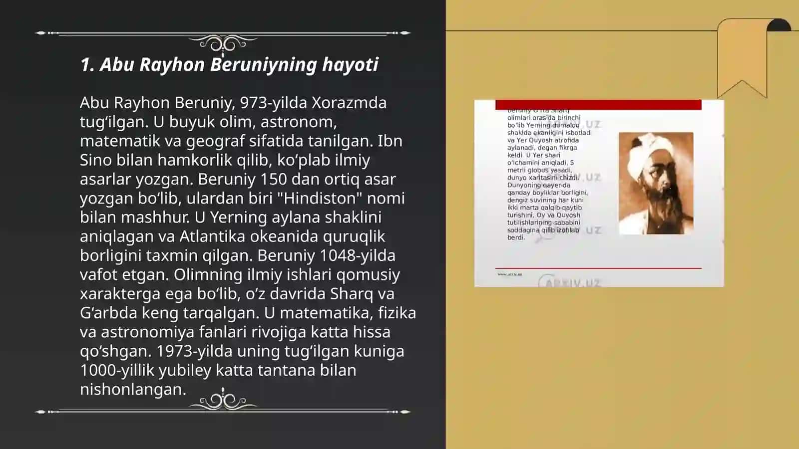 Abu Rayhon Beruniy 3
