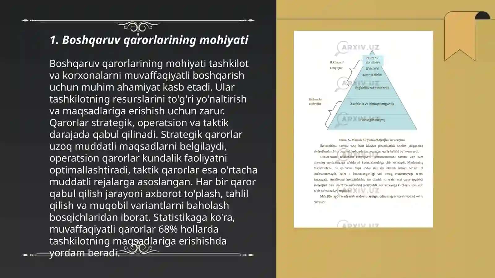 Boshqaruv qarorlari va ularga quyilgan talablar 3