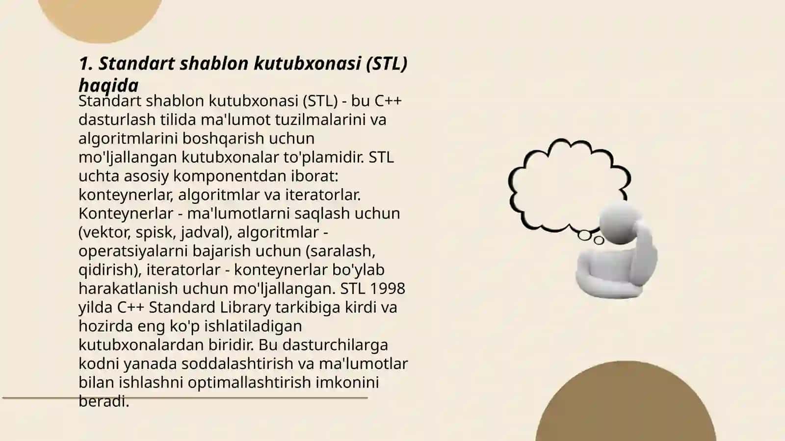 Standart shablon kutubxonasi (STL) haqida 3
