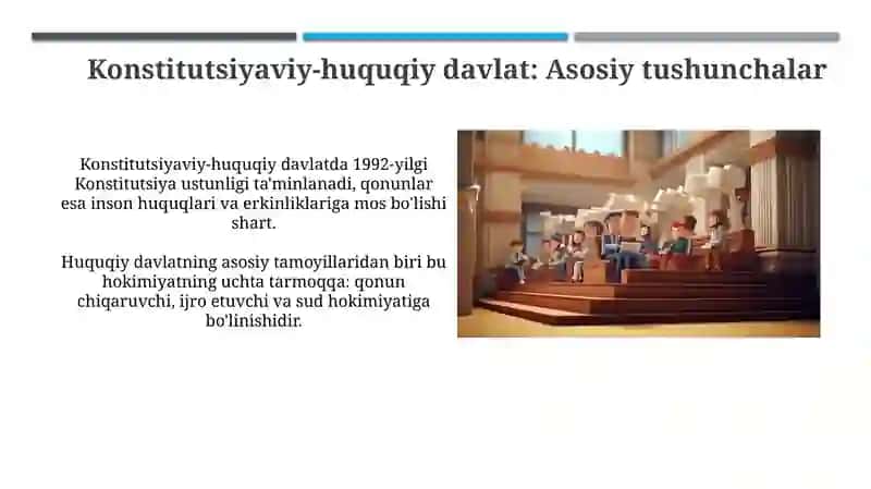 Konstitutsiyaviy-huquqiy davlat 3